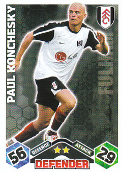 Paul Konchesky Fulham 2009/10 Topps Match Attax #150